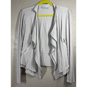 Lola &‎ Sophia New York Womens Open Front Cardigan Jacket Gray Size Small